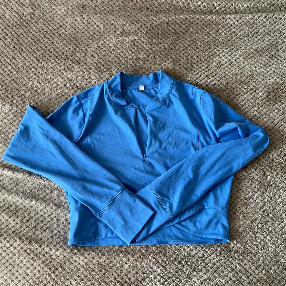 Cropped Half Zip Athletic Top